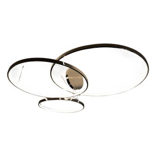 Plumbeo Triple Ring Suspension Light in Galvanic Plumbeo by Aggiolight For Sale