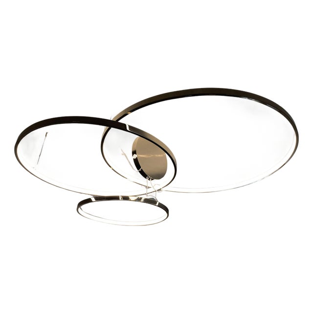 Plumbeo Triple Ring Suspension Light in Galvanic Plumbeo by Aggiolight For Sale