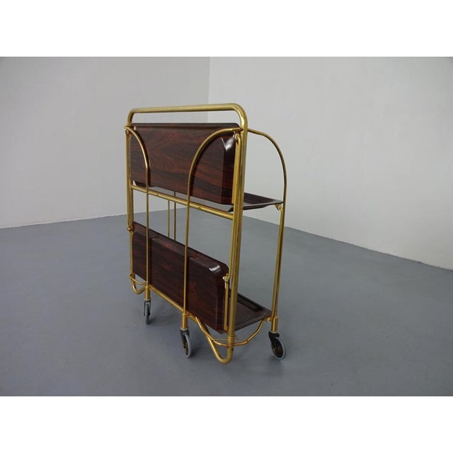 Vintage Rosewood Tea Cart from Gerlinol, 1970s For Sale - Image 7 of 17