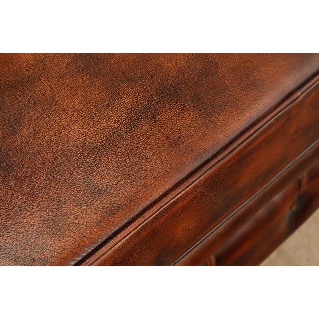 Chesterfield Style Brown Leather Sofa For Sale - Image 12 of 18