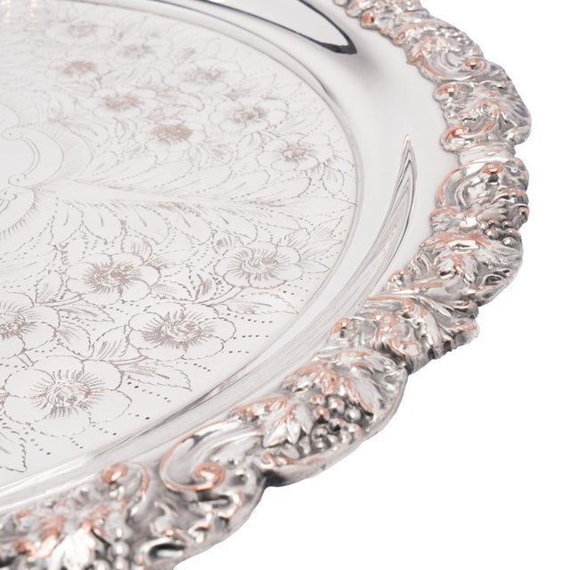 1900s English Sheffield Champagne Bucket or Wine Cooler With Paired Tray For Sale - Image 12 of 13