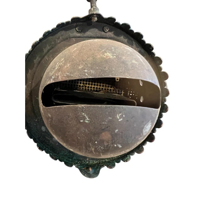 Late 19th-Early 20th C. Victorian Double Arm "The Angle Lamp Co. Ny" Ceiling Fixture Patinated & Copper Finished Surface For Sale - Image 10 of 12