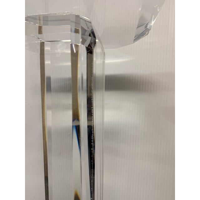 Circa 1990 Mikhail Loznakov Lucite Sculpture Pedestal, Signed For Sale - Image 11 of 12