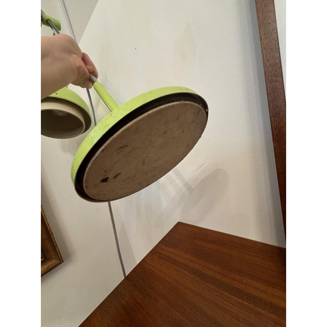 Mid-Century Table Lamp in Green, 1970s For Sale - Image 4 of 11