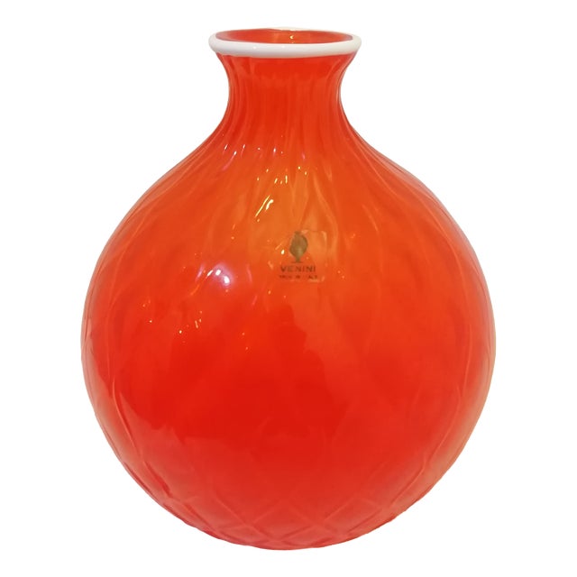 Balloton Vase in Murano Glass from Venini, Italy, 1981 For Sale