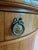 Vintage Neoclassical Round Wood Drum Side Table With Drawer & Cabinet For Sale - Image 4 of 6