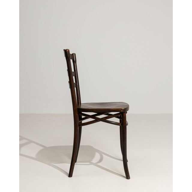 Wood Early 20th Century France Brown Wood Lounge Chair For Sale - Image 7 of 10