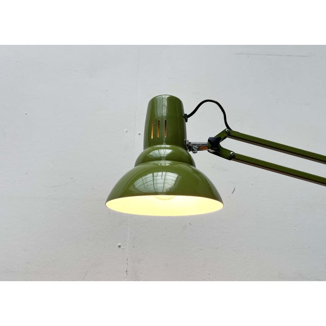 Mid-Century Modern Swedish Olive Green Desk Table Lamp from Ledu, 1960s For Sale - Image 4 of 18