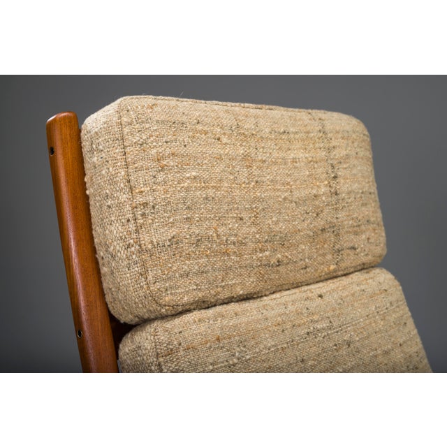 Mid-Century Modern Set of Senator Highback Armchair & Ottoman in Teak by Ole Wanscher for Poul Jeppesen Collectors, Cado, 1960s For Sale - Image 3 of 16