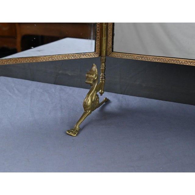 Bronze Triptych Mirror, 1900s For Sale - Image 13 of 17