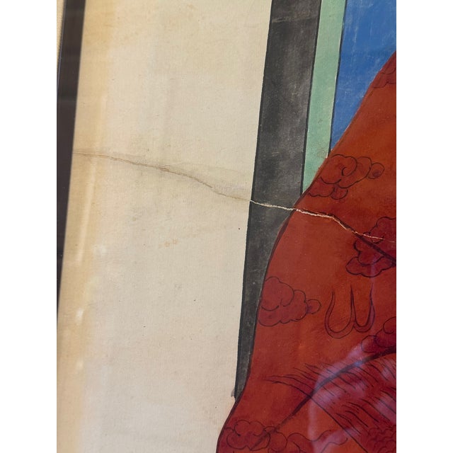 Pair Large Korean Ancestral Portraits 18th/19 Century Joseon Dynasty For Sale - Image 13 of 18