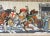 English Vintage Mid Century Knights & Horses Procession Mural Painting For Sale - Image 3 of 7