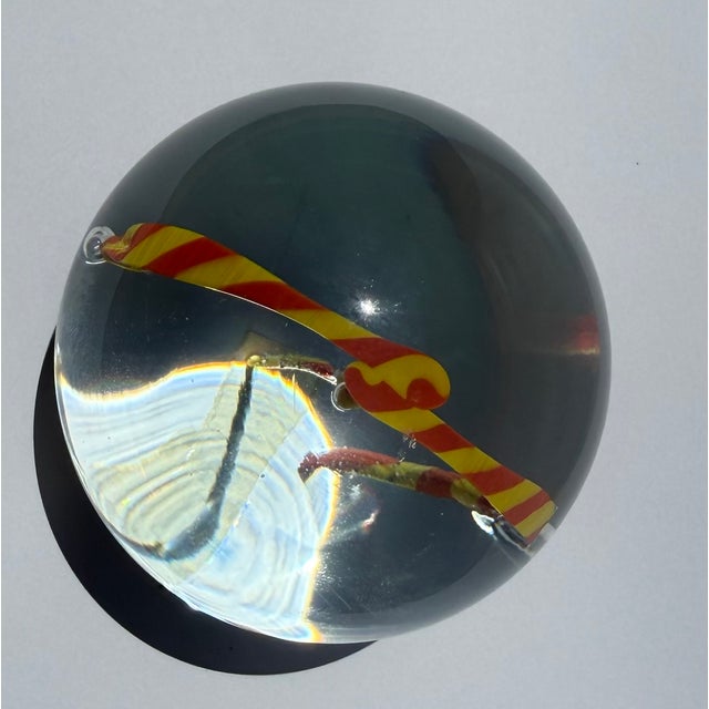 Vintage Svoboda Art Glass Paperweight For Sale - Image 4 of 5
