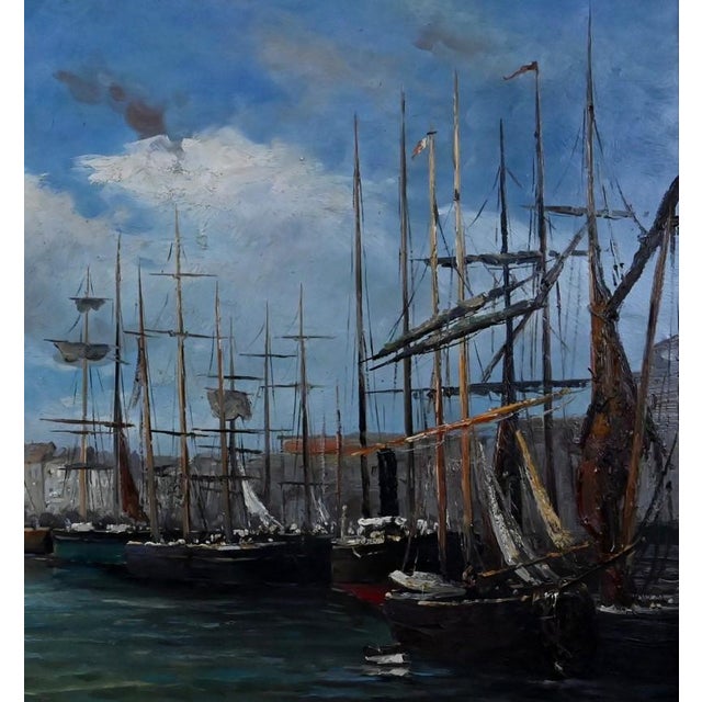 Nicoli, Port Scene, Oil on Canvas, 20th Century, Framed For Sale - Image 9 of 16