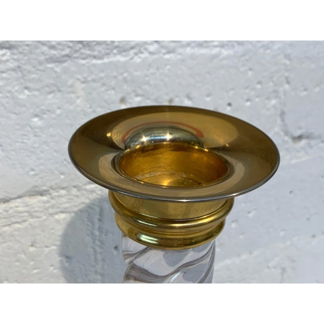 Metal Early Glass and Ormolu Candlesticks For Sale - Image 7 of 12