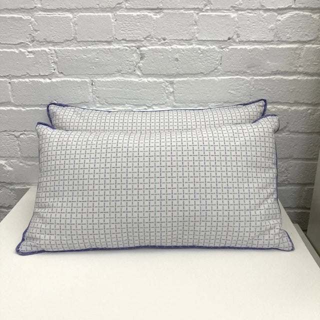 2000 - 2009 Throw Pillows, Light Lavender Rectangular Pillows, 2000s - Set of 2 For Sale - Image 5 of 5