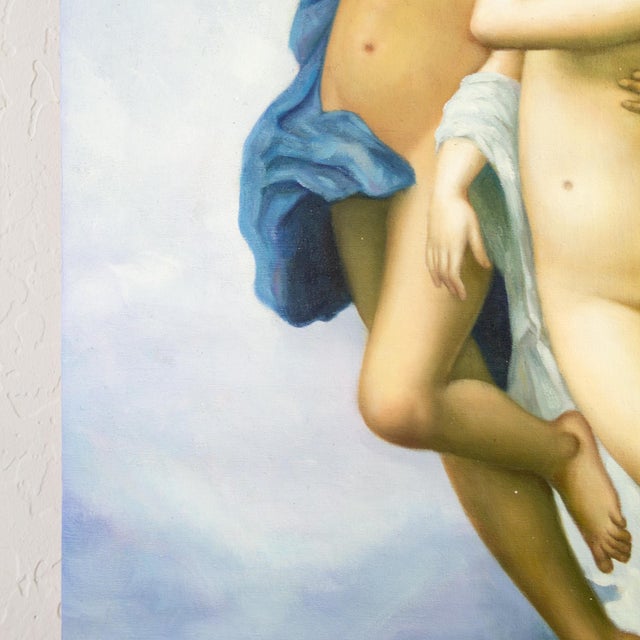 Wood William Adolphe Bouguereau the Abduction of Psyche Masters Study Oil on Linen For Sale - Image 7 of 17