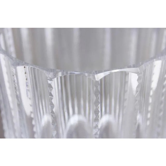 Crystal Art Deco Style Vase, 1970 For Sale - Image 6 of 11