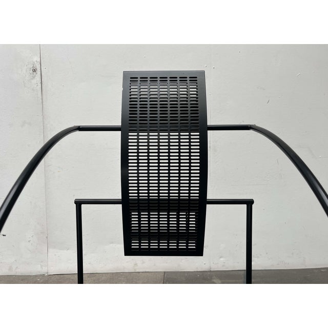 Postmodern Italian Black Perforated Metal Quinta Chair by Mario Botta for Alias, 1980s For Sale - Image 18 of 18