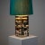 1960s Vintage Swedish Modern Square Glass Table Lamp with Original Green Shade, 1960s For Sale - Image 5 of 7