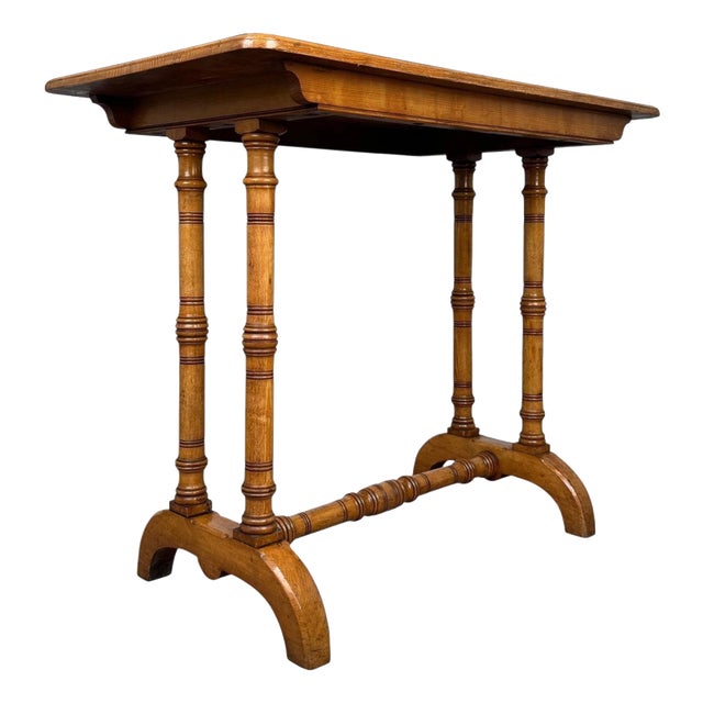 19th Century Antique English Oak Side Table For Sale