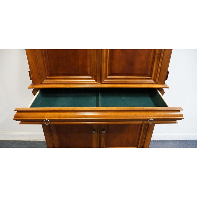 Brown Stanley Furniture Solid Cherry Contemporary Traditional 51" Tv Media Armoire 232-13-14 For Sale - Image 8 of 17