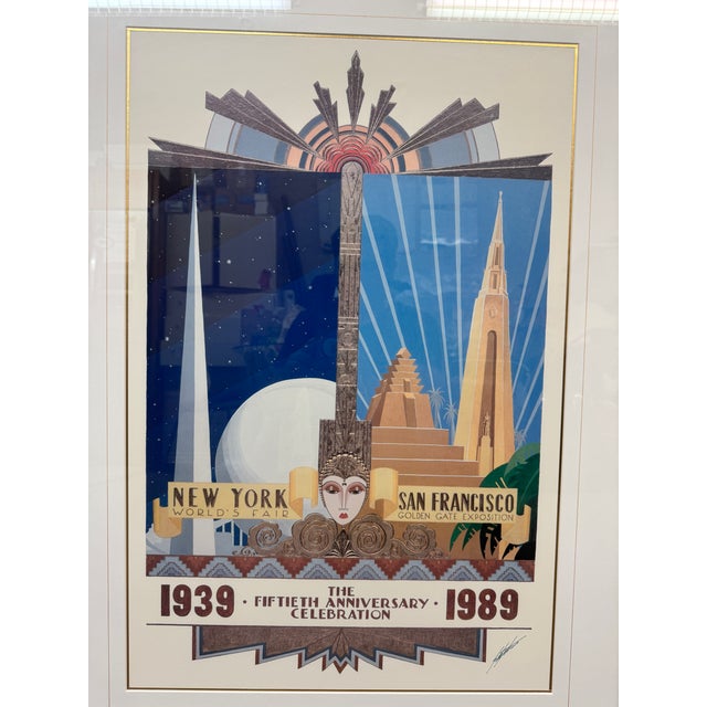 Stephan Martiniere Fiftieth Anniversary Celebration: 1939-1989 Poster Print, Framed For Sale - Image 4 of 12