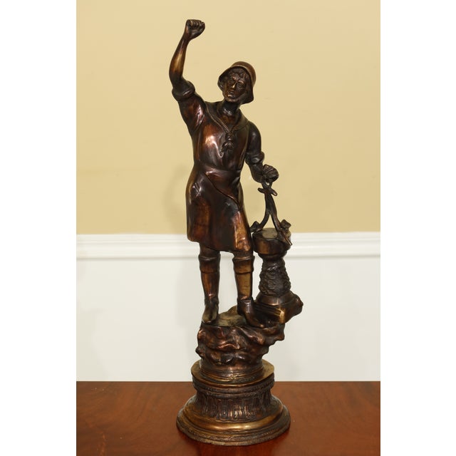 1980s Bronze Sailor or Fisherman Statue or Sculpture For Sale - Image 9 of 9