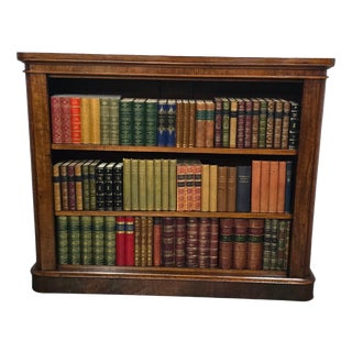 Mahogany Victorian Open Adjustable Library Bookcase For Sale