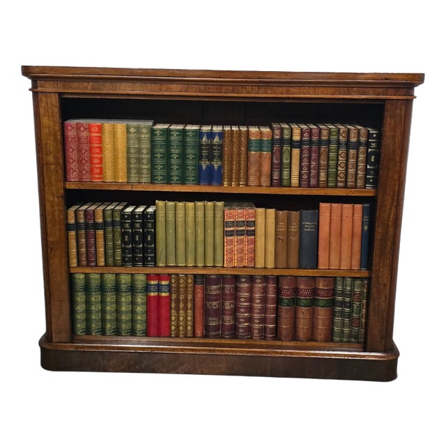 Mahogany Victorian Open Adjustable Library Bookcase For Sale