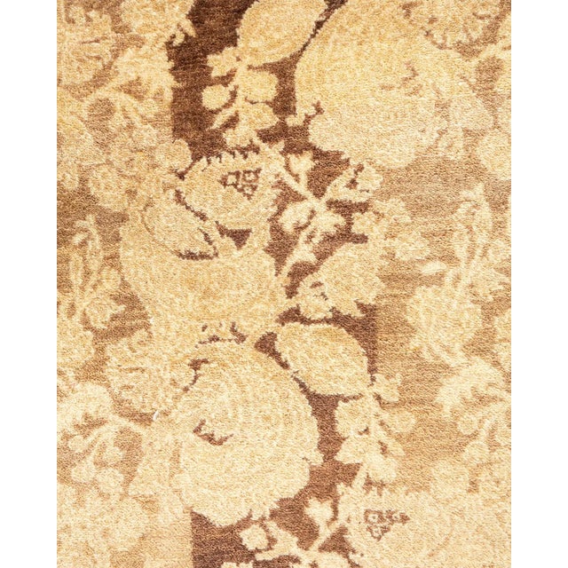 Traditional Mogul Collection Hand-Knotted Area Rug - Brown Collection 7' 10" x 8' 2" For Sale - Image 3 of 9