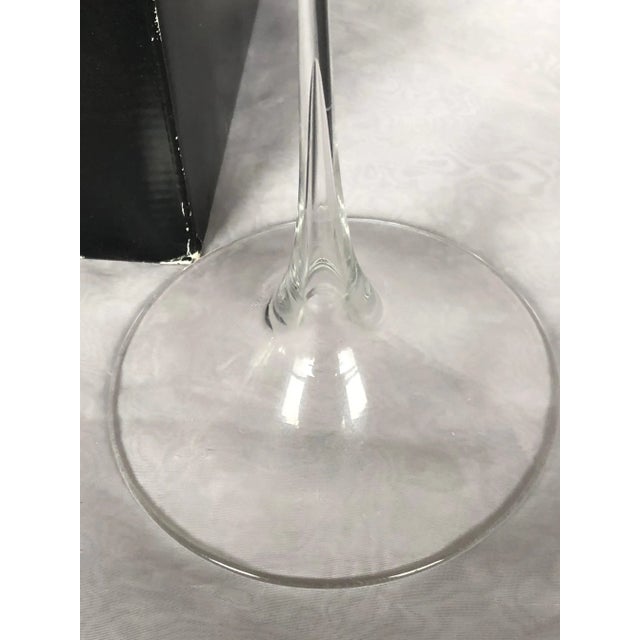 Glass 1980s Nils Landberg for Orrefors Crystal Glass Candlestick Holders - Set of 2 For Sale - Image 7 of 13