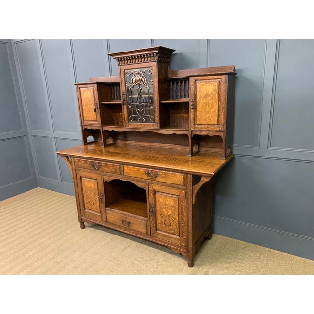 Arts and Crafts Oak Cupboard from Shapland and Petter, 1895 For Sale - Image 14 of 18