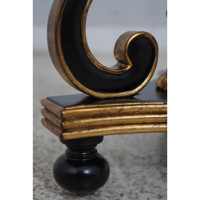 Ebony Maitland Smith Accent Pedestal Table Model 8132-30 For Sale - Image 8 of 12