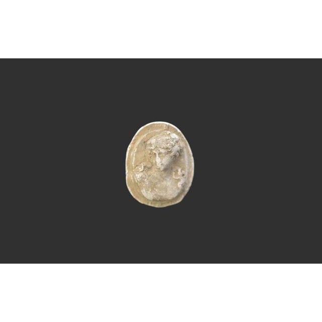 Ancient Neoclassical Cameo Intaglio in biscuit. Italy, 19th Century. Good condition.