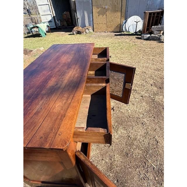 18th Century French Country Louis XV Solid Walnut Sideboard / Buffet For Sale - Image 13 of 16