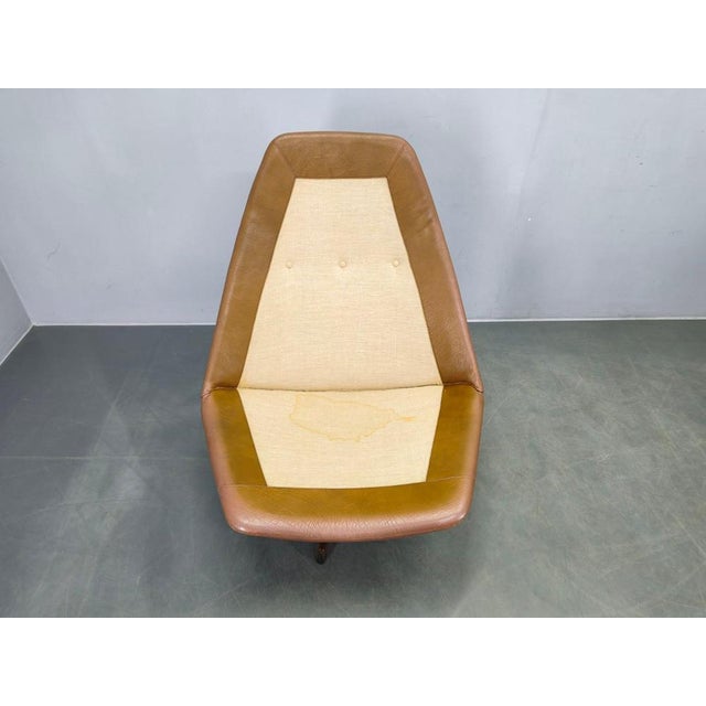 Brown Set of MS68 Lounge Chair and Ottoman by Madsen & Schubell, 1960s For Sale - Image 8 of 18