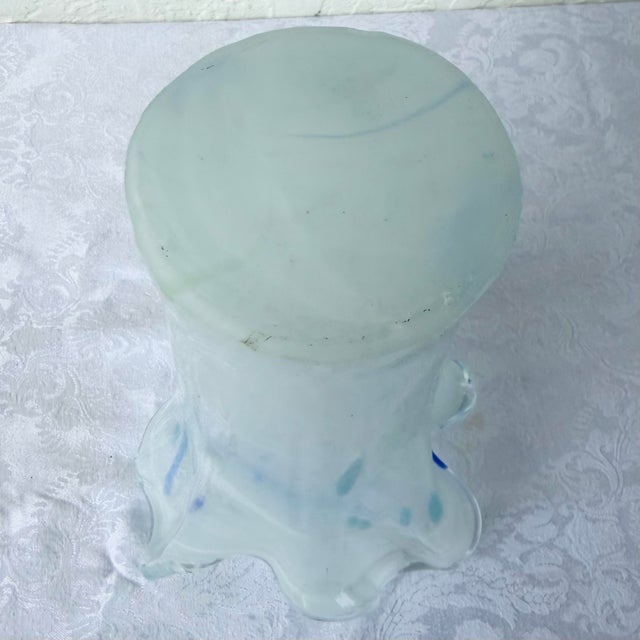 Glass Italian Hand-Blown Art Glass Vase Made in the Murano Tradition For Sale - Image 7 of 7