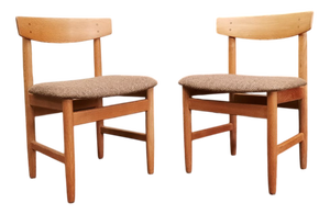 Danish Chairs by Børge Mogensen for Søborg Møbelfabrik, 1960s, Set of 2