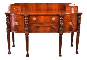 20th Century Traditional Henredon Crotch Mahogany Sideboard