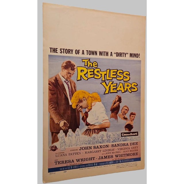 1958 Sandra Dee the Restless Years Movie Original Poster Lobby Card 22" X 14" 58/444 For Sale - Image 9 of 12