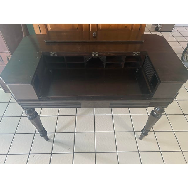 1920s Mahogany Spinet Writing Desk, Attributed to Bay View Furniture Co., Style 357 For Sale - Image 10 of 10