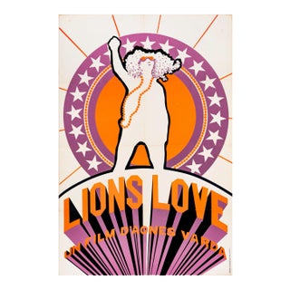 Agnes Vardas Lions Love Original Vintage Movie Poster, French, 1969 For Sale
