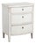 19th Century Gray Danish Bow Front Small Chest of Three Drawers or Nightstand For Sale