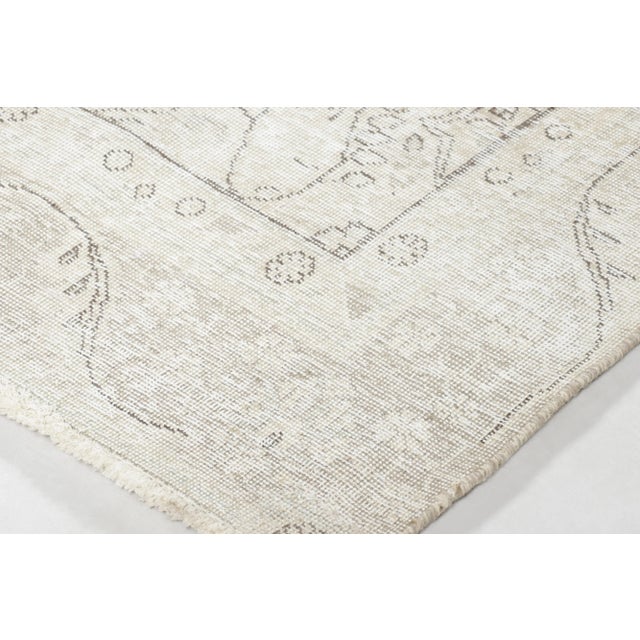 Traditional Vintage Persian Tabriz Rug, Ethereal Medallion in Ivory and Taupe - Rug & Kilim For Sale - Image 3 of 6
