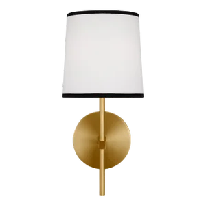 Kate Spade New York by Visual Comfort Studio Ellison 1-Light Sconce in Burnished Brass