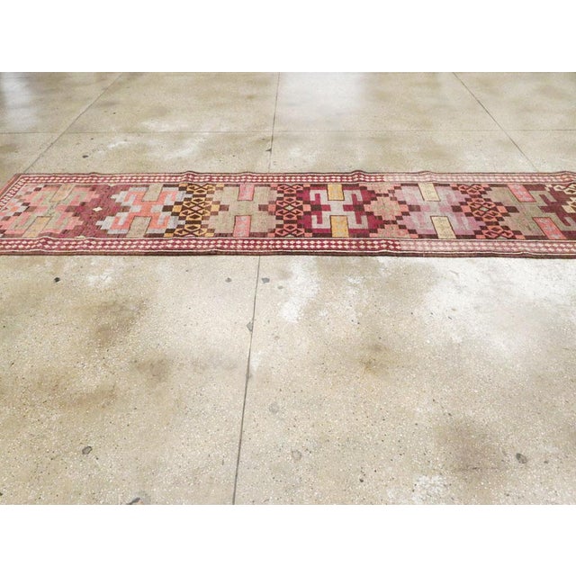 Galerie Shabab Collection Mid-20th Century Turkish Anatolian Long Runner For Sale In New York - Image 6 of 9