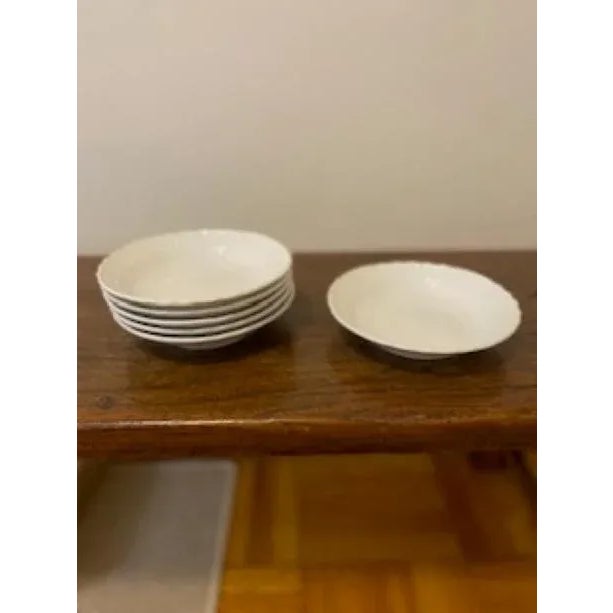 Bread and butter dishes. 6" in diameter, have a total of 9 New and never used, have been on my shelf for 50 years