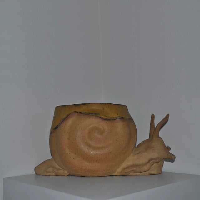 Mid 20th Century Mid 20th Century Studio Ceramic Surreal Snail Pot Sculpture For Sale - Image 5 of 10