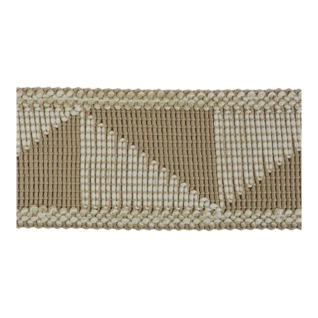 Sample - Schumacher Teague Tape Indoor & Outdoor in Neutral For Sale